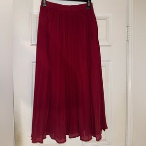 Listicle Deep Red Maxi Skirt